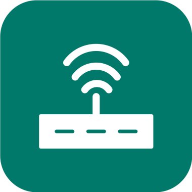 Yeşil arkaplanda kablosuz simge