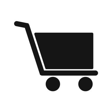 Alışveriş arabası simgesi, vektör illüstrasyonu