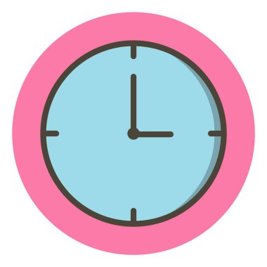 Moda Biçiminde Saat Simgesi İzole Arkaplan 