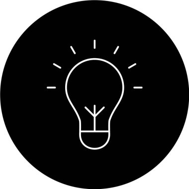 Bir ampul simgesinin vektör illüstrasyonu