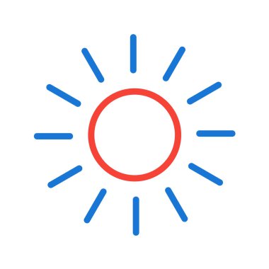 Güneş ikonu. vektör illüstrasyonu