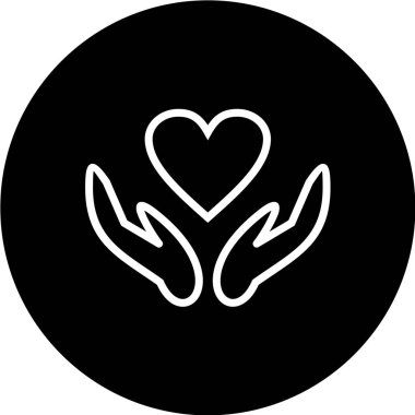 Kalp ikonu vektör illüstrasyonu