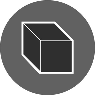 Küp simgesinin vektör illüstrasyonu