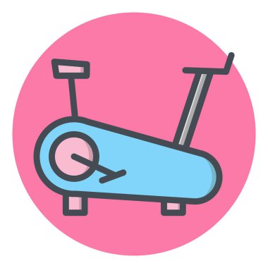 Bisiklet Makinesi Simgesi Moda Biçiminde İzole Arkaplan 