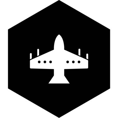 uçak ikonu vektör illüstrasyonu