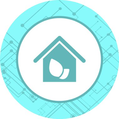 Eko Ev Simgesi Moda Tarzı İzole Arkaplan