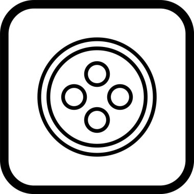 Düğme Simgesi Moda Biçimi İzole Arkaplan