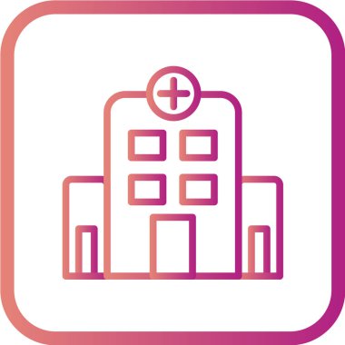 Hastane binası vektör simgesi