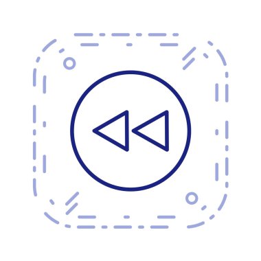 Multimedya düz simgesi beyaz arkaplanda izole edildi