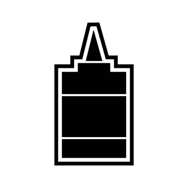 Moda Biçimli Yapıştırıcı Simgesi İzole Arkaplan 