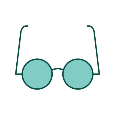 Deneysel Gözlük Simgesi Moda Tarzı İzole Arkaplan      