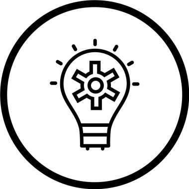 Ampul simgesinin vektör illüstrasyonu