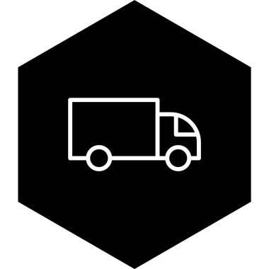 Kamyon Simgesi Moda Biçiminde İzole Arkaplan