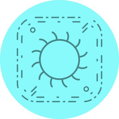 Moda tarzında izole edilmiş güneş simgesi