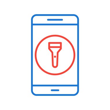 Moda Biçimli Flash Işık Mobil Uygulama Simgesi İzole Arkaplan