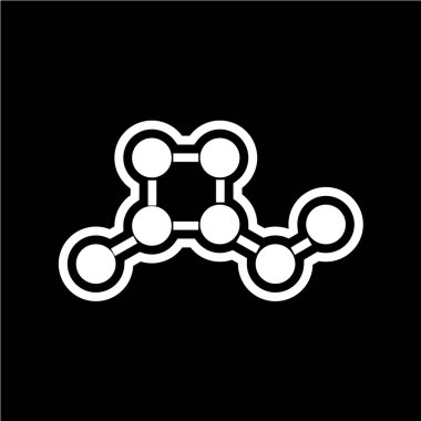 Molekül ağ yapı simgesi, vektör