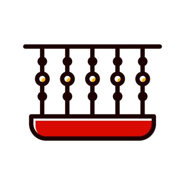 Moda Biçimli Ayrı Arkaplanda Balkon Simgesi