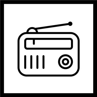 radyo vektör illüstrasyonu, basit simge