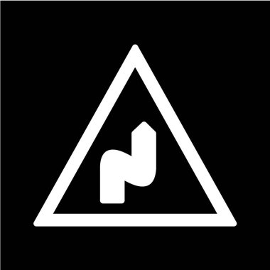 Trafik İşareti simgesi, vektör illüstrasyonu 