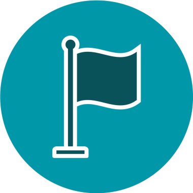 bayrak ikonu vektör illüstrasyonu
