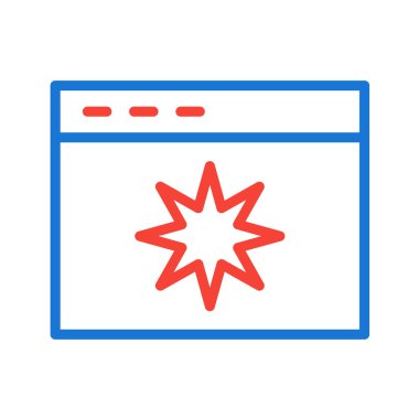 Web sayfası simgesi, vektör illüstrasyonu