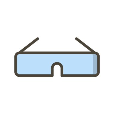 vektör illüstrasyonu, basit gözlük simgesi