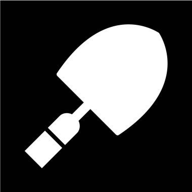 Tek izole edilmiş kürek simgesinin vektör çizimi