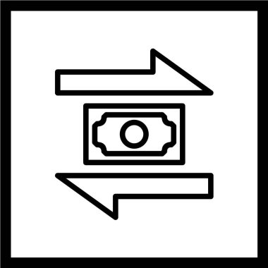 Dolar vektör illüstrasyonu, basit simge