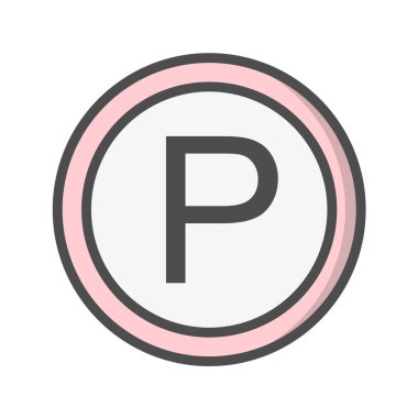 Yol simgesi, vektör illüstrasyonu