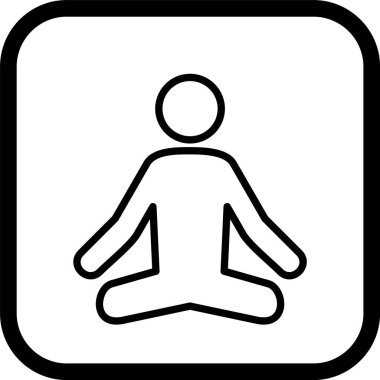 Moda Biçimli Yoga Simgesi İzole Arkaplan