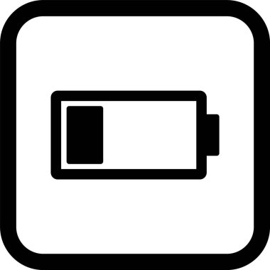 Düşük Batarya Simgesi Moda Tarzı İzole Arkaplan