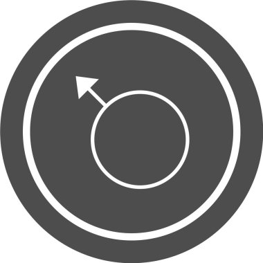 Bir işaret simgesinin vektör illüstrasyonu