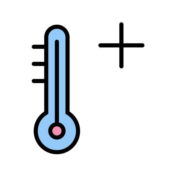 Thermometer Flache Vektorsymbole — Stockvektor