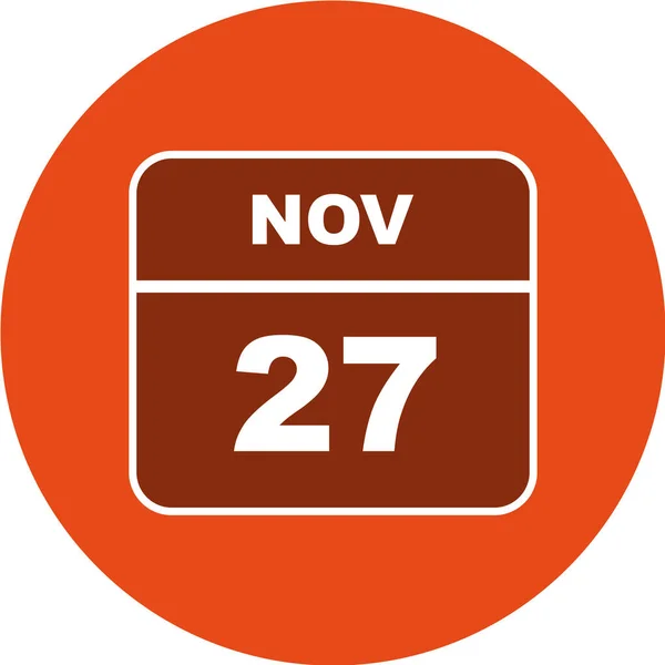 Calendario Con Fecha Noviembre — Vector de stock