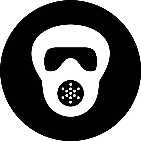 Icono Simple Ilustración Vectorial Máscara Rostro Radiactiva — Vector de stock