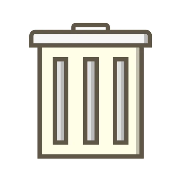 Basura Bin Icono Vector Ilustración — Vector de stock