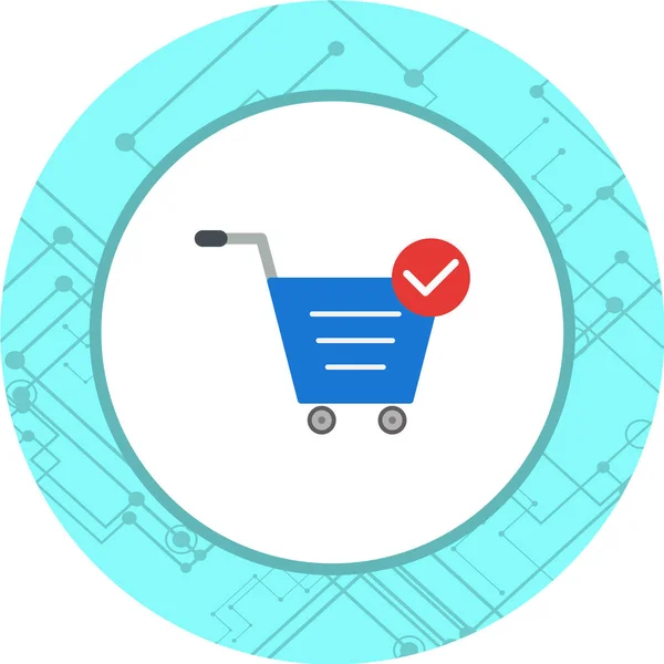 Icono Del Carrito Compras Ilustración Vectorial — Vector de stock