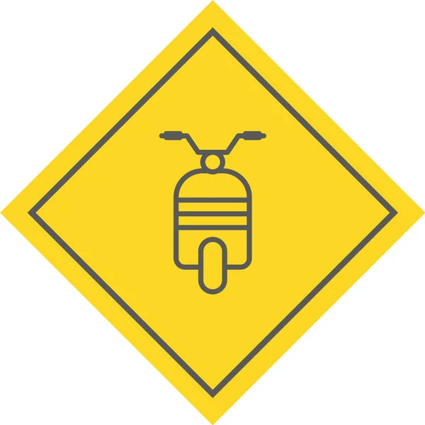 黄色の道路標識のベクトル図 — ストックベクタ