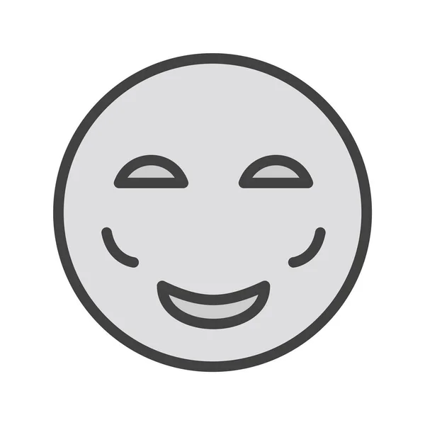 Blush Emoji Icono Estilo Moda Aislado Fondo — Vector de stock