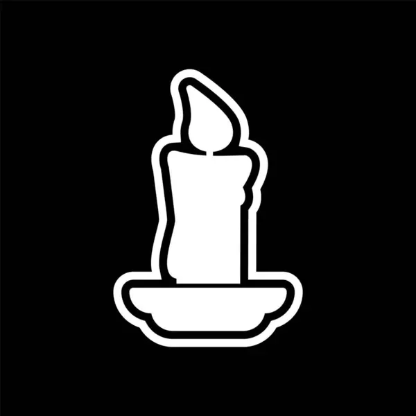 Свічка Іконка Стиль Моди Ізольований Фон — стоковий вектор