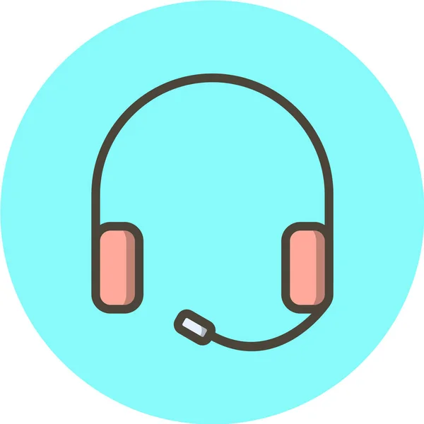 Icono Auriculares Vector Ilustración — Vector de stock