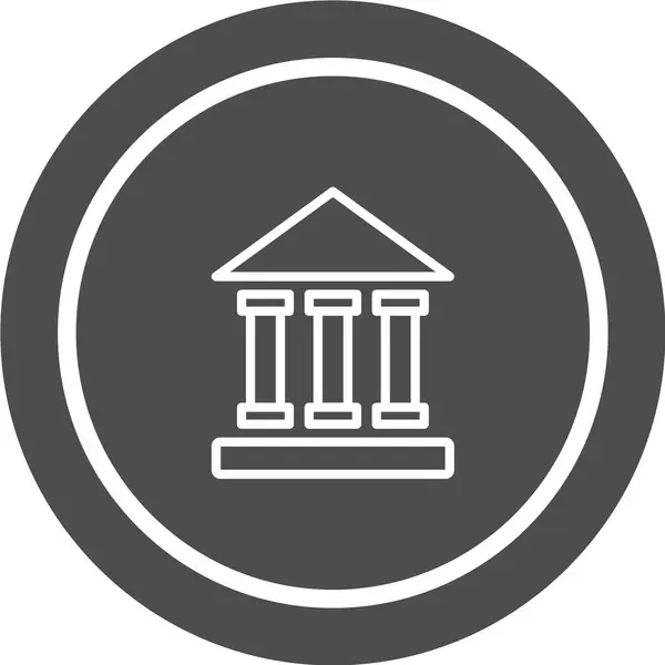 銀行の建物のアイコンベクトル図 — ストックベクタ