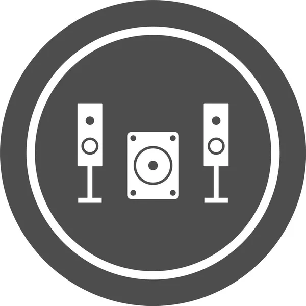 Icono Del Sistema Música Estilo Moda Fondo Aislado — Vector de stock