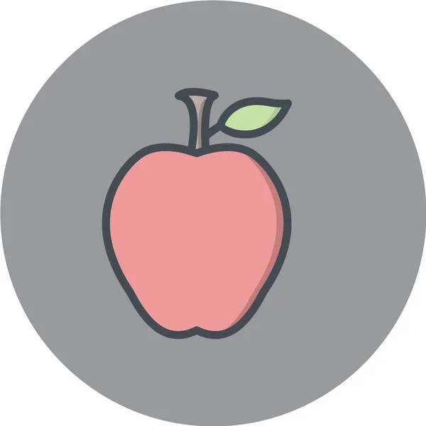 Ilustración Vectorial Simple Manzana Icono — Vector de stock