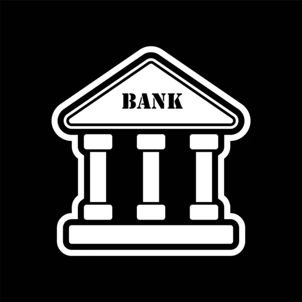 Ícone Banco Estilo Moderno Isolado Fundo — Vetor de Stock