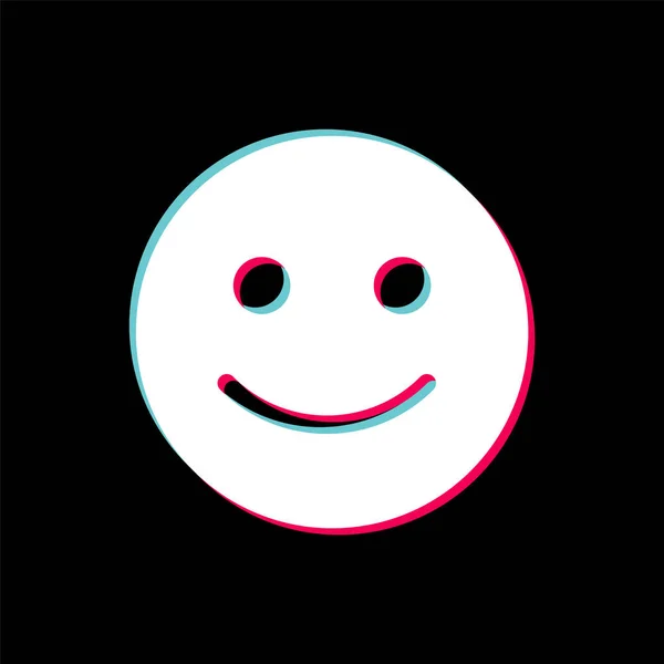 Happy Emoticon Icon Trendy Style Izolované Pozadí — Stockový vektor