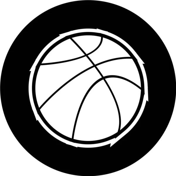 Basketball Ikone Vektorillustration — Stockvektor