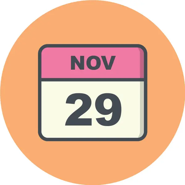 Calendrier Avec Date Novembre — Image vectorielle