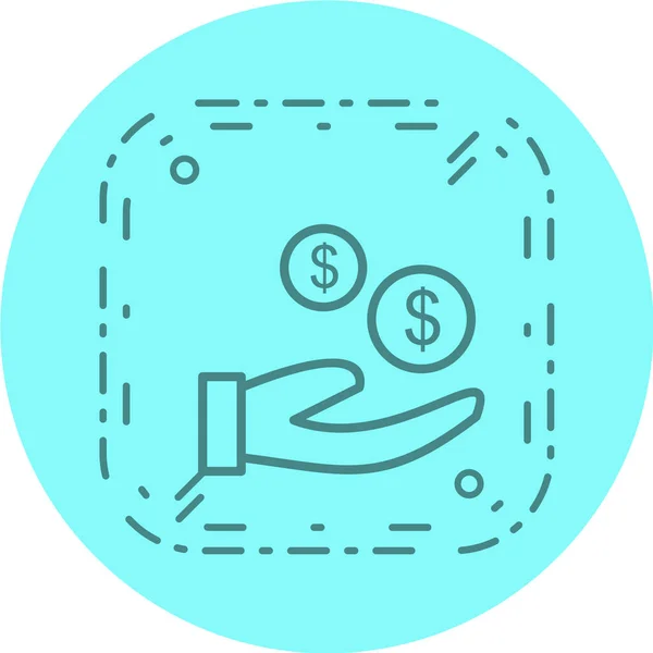 Εικονίδιο Τσάντα Χρήματα Διανυσματική Απεικόνιση — Διανυσματικό Αρχείο
