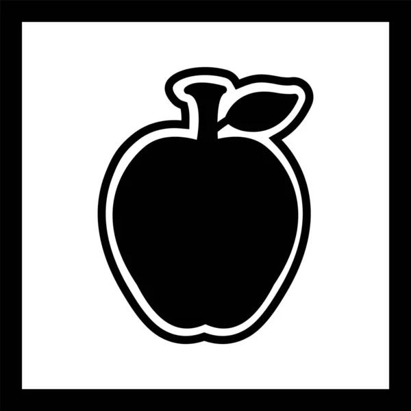 Ikona Ikony Apple Módním Stylu Izolované Pozadí — Stockový vektor
